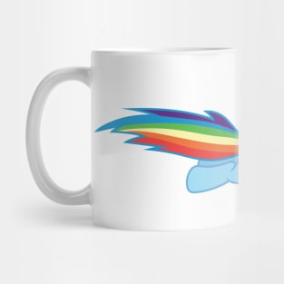 Rainbow Dash soaring in her bomber jacket Mug